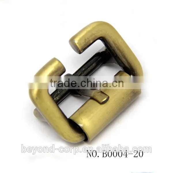 Brush Burnish Brass Old Brass Handbag Buckle With Open Ring and Roller photo-4