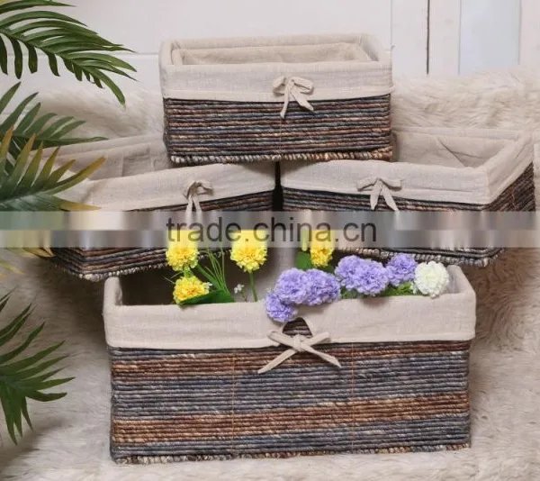 Home Organization Eco-friendly Storage Basket With Lining Set Of7 photo-4