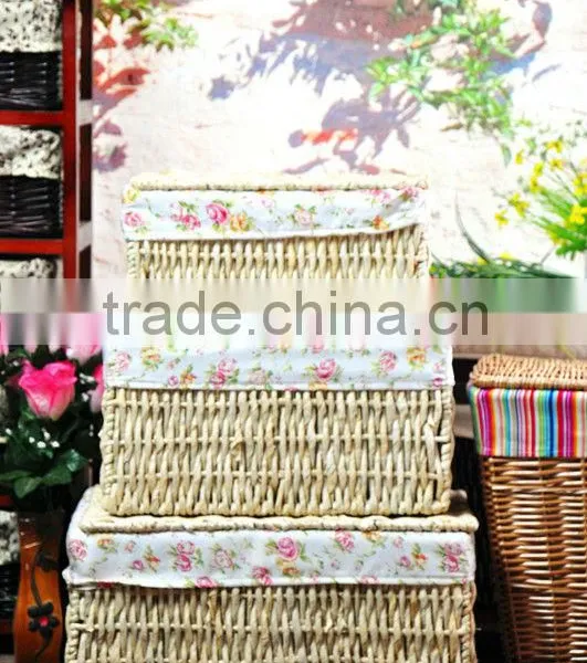 Rectangular Storage Baskets With Lids/decorative Storage Baskets/seagrass Storage Baskets With Lids photo-4
