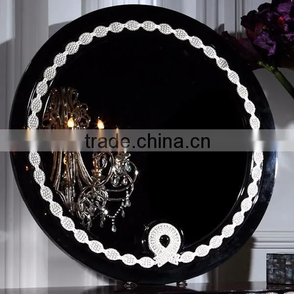 JM22-11 Neoclassic Round Mirror for Luxury Bedroom Sets-JLC Luxury Home Furniture photo-2