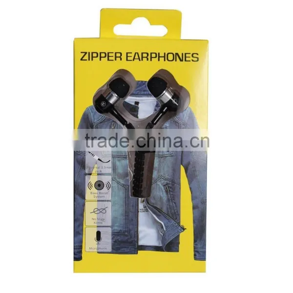 Zipper Style Tangle Free Earphones Headphones For Mobile Phone Most Popular photo-6