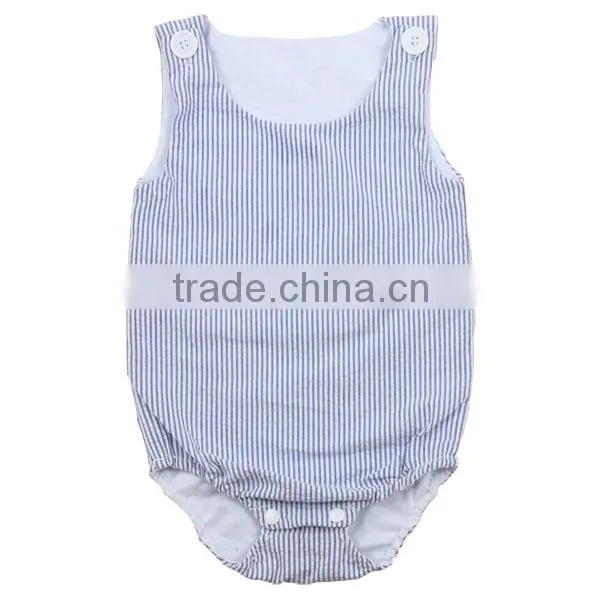 Wholesale 2016 Red Seersucker Shortall With Internal Lining and Snaps Baby Romper Baby Seersucker Jon Jons photo-3