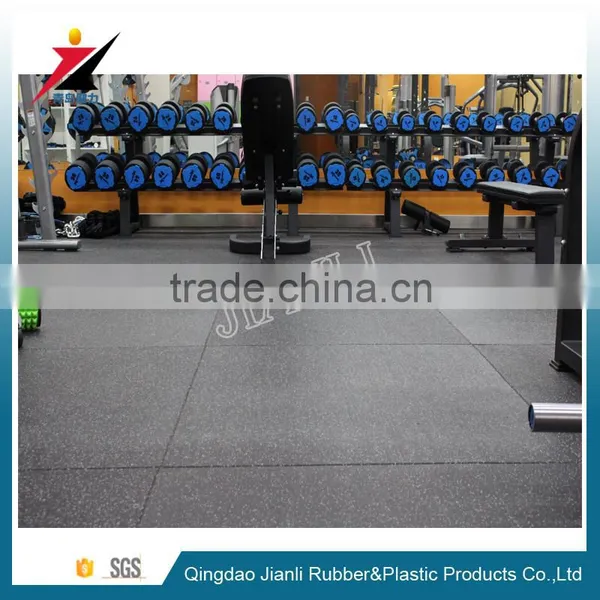 15mm Black Rubber Practical Fitness Use Rubber Floor Tile photo-3