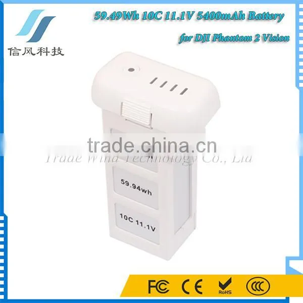 5400mAh for DJI Phantom 2 Vision Battery 59.49Wh 10C 11.1V Longer Flight Time photo-2