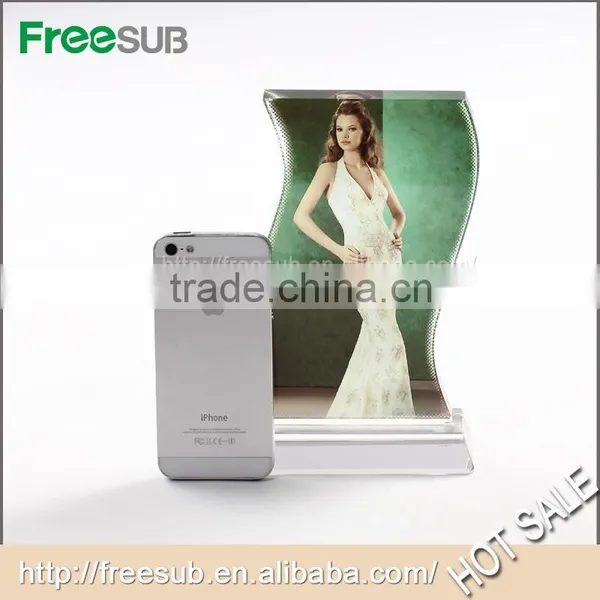 Hot Sell Wholesale L120*H200*W50mm Water Ripple Cup Blank Sublimation 3d Crystal Modern Picture Frames photo-2