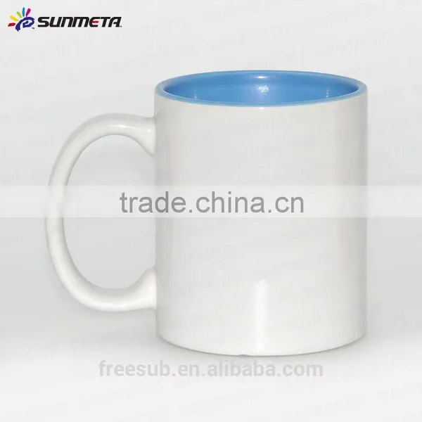 Sunmeta Factory Supply 11oz Inner and Handle Color Ceramic Sublimation Mugs (SKB03) photo-6
