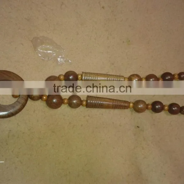 Special Design Necklace/Wholesale Fashion Large Garnet Jewelry Wooden Beads Necklace/Hot Sale photo-4