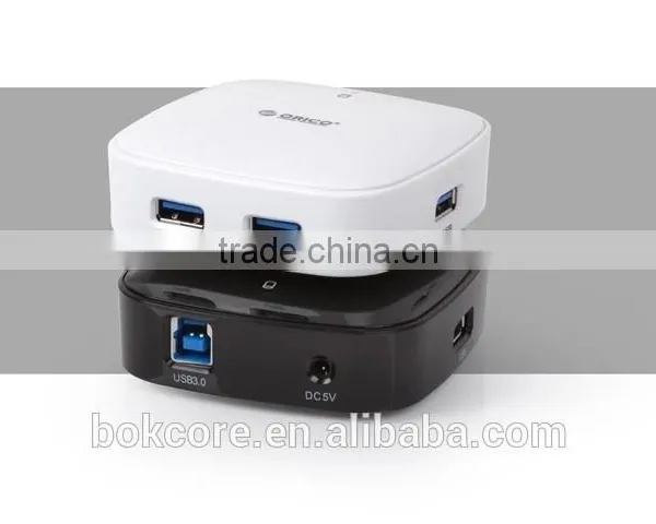 ABS Plastic Super Speed 4 Port USB3.0 HUB, Black and White Color photo-2