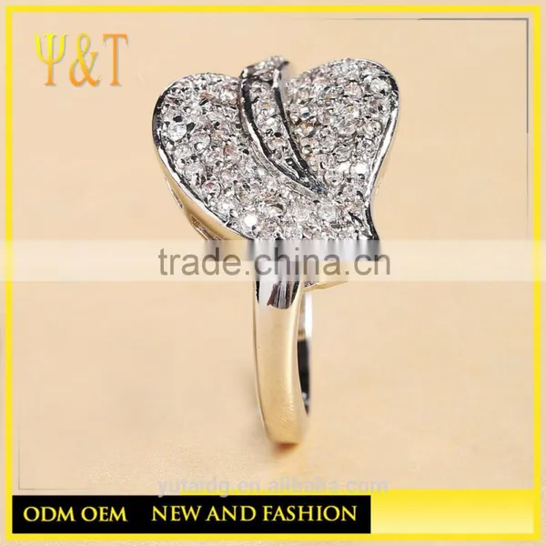 Jingli Jewelry Hot Sale Peach Heart Silver Engagement Ring (YJ-447) photo-3