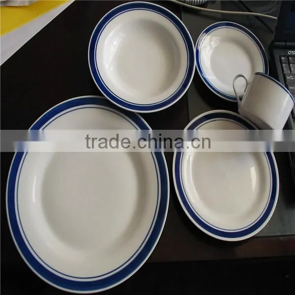 Blue and White Porcelain Dinnerware Set / Poland Porcelain Dinnerware Set / Colorful Porcelain Dinnerware Sets photo-4