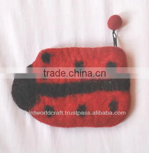 Coin Purse Felt Woolen
