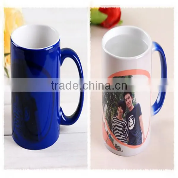 2016 New Hot 11oz Ceramic Sublimation Color Changing Mug, White Blank Magic Mug, photo-4