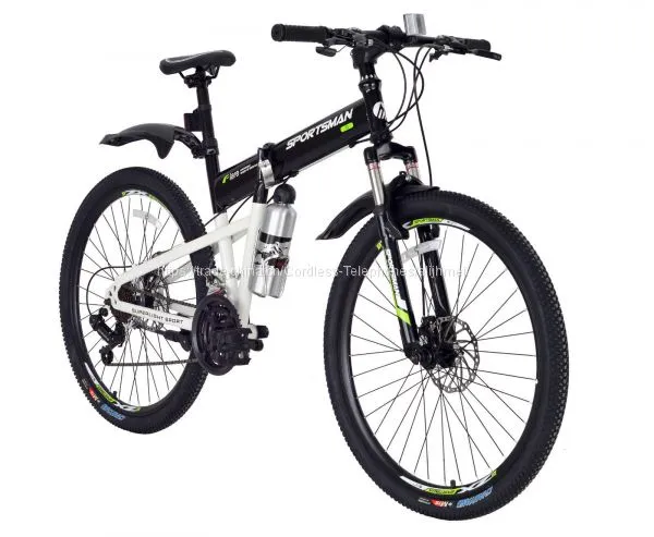 26'' Sportsman Folding Mountain Bike Bicycles 21 Speeds Disc Brake Good Looking