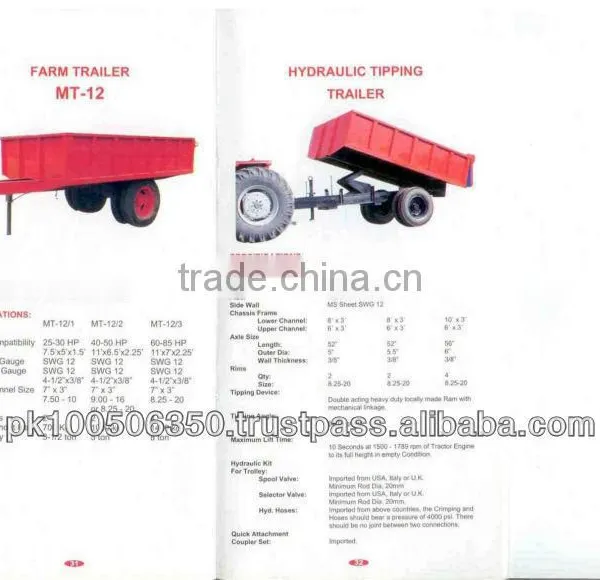 Pakistan High Quality Hydraulic Tipping Trailer photo-3