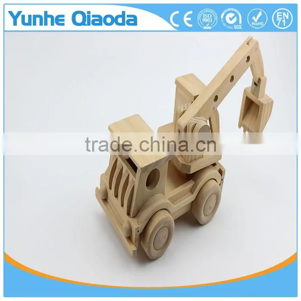 Wood 3D Vehicle Puzzles Rooter Truck 3D Woodcraft Kit Assemble Paint DIY 3D Puzzle Toys for Kids Adults the Best Birthday Gift photo-2