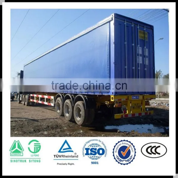 3 Axle Strong Box Semi Trailer , Van Semi Trailer , Grain Transport Truck Trailer photo-6