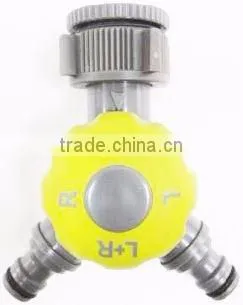 3/4"-1" 2-Way Snap-in Plastic Quick Coupling Garden Hose Connector photo-4