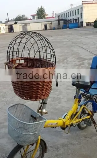 Hanmade Natural Wicker Bike Basket Basket for Bike Wicker Bicycle Basket Removable Bicycle Basket photo-2