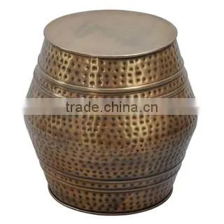 Hand Hammered Modern Side Table photo-4