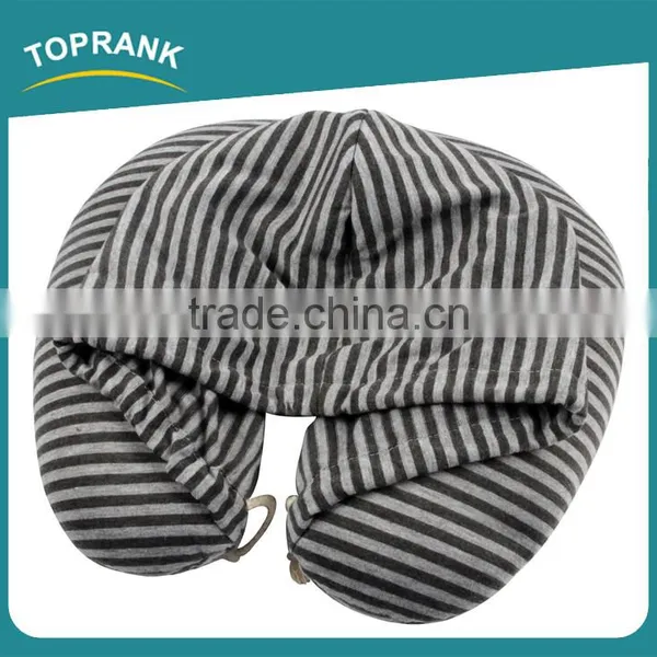 New Design Custom Printed Pillow Case U Shape Travel Hoodie Neck Pillow Travel Hooded Pillow With Sweatshirt Hat photo-2