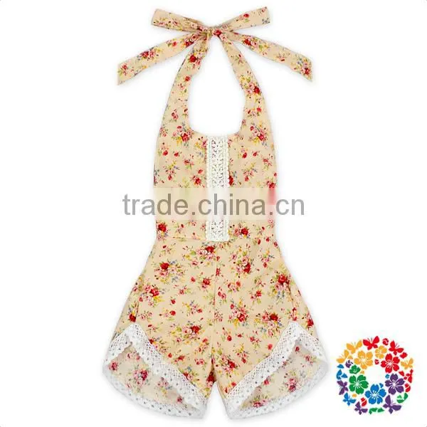 New Born Girls Boho Vintage Playsuit Rompers Many Style Flowers Ruffle Lace Organic Onesie photo-3