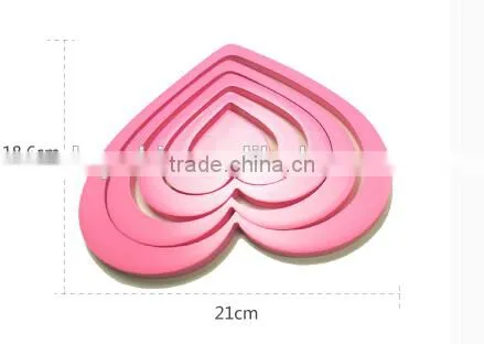 Hot Sale New Love Shape Wood Home Decor Wall Stickers 3D Art Sticker for Living Room photo-6