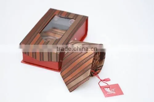 Set of Silk Neck Tie With Cufflinks and Handkerchief With Various Colors and Design photo-3