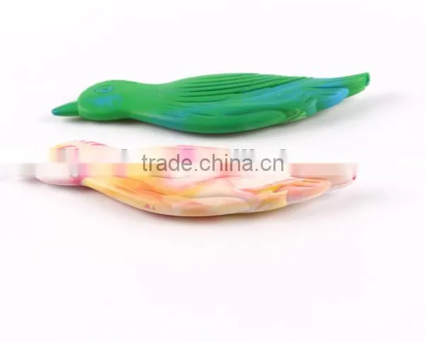 New Design Tie-dyed Bird Shaped 2 Color Crayon, 2 pk Multi-colored Bird Wax Crayon, Novelty Mix Color Bird Shaped Crayon Set photo-4