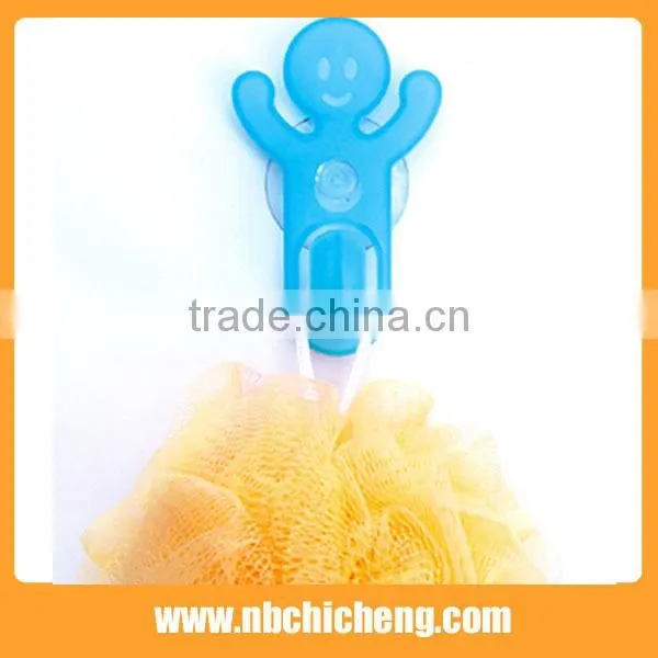 Plastic Wall Hook Man Shape Single Hooks j Suction Cup Hanger photo-2