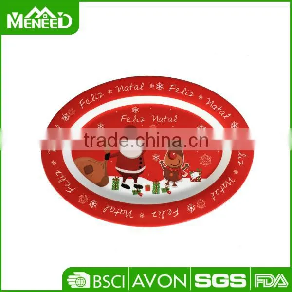 Holiday Products Hot Selling Cheap Sided Melamine Christmas Plates, Christmas Decorate Charger Plate photo-2