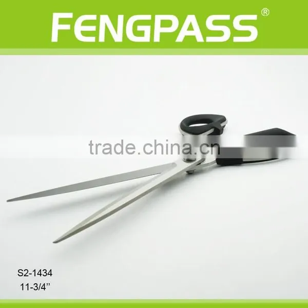 S2-1434 6" Full Stainless Steel With Plastic Handle and 2CR13 Stainless Steel Cutting Paper Office Scissors photo-3
