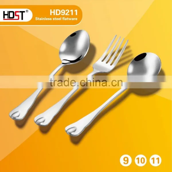 Best Selling 23pcs Water Drop Type Handle and Mirror Polish Stainless Silver Dinner Set photo-3