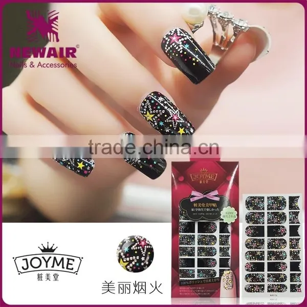 New Air High Quality Glitter Stickers Custom Nail Wraps Printing photo-5