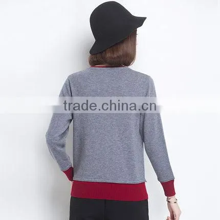 Casual Loose Woman Pullover Knitted Wool Sweater Women Lady Sweater photo-5