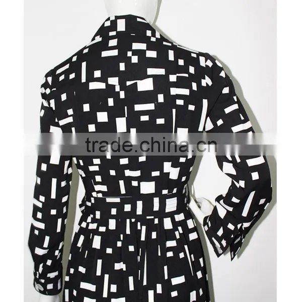 Women Classic Black and White Long Skinny Fancy Life Jacket for Ladies photo-5