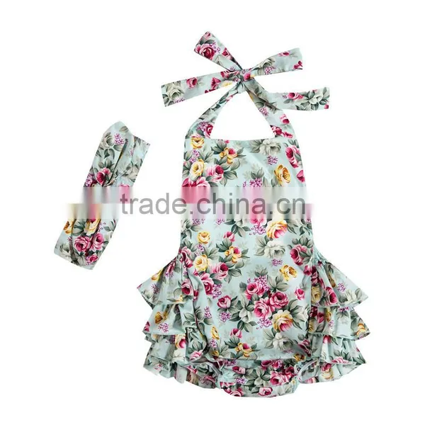 New Design Baby Romper,floral Romper ,100% Cotton photo-4