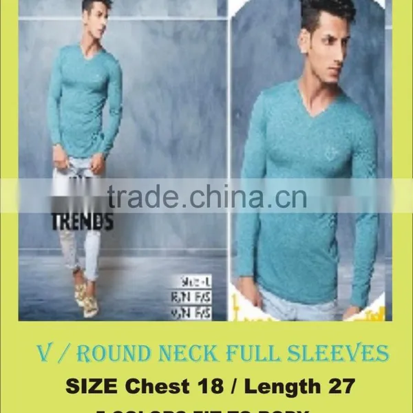 V Neck Body Fit T-Shirts photo-2