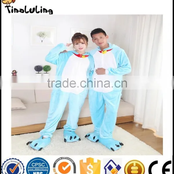Wholesale Flannel Doraemon Pajamas One Piece Cartoon Pajamas Cat Onesie Pajamas photo-5