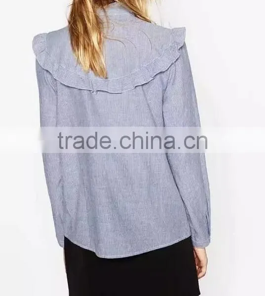 Runwaylover EY2360B Women Embroidery Blouses Floral Vintage Loose Office Linen Tops Ladies Shirts photo-3