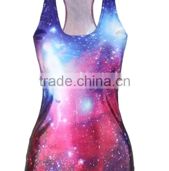 Tight-fitting Vest Van Gogh Digital Print Women 's T - Shirt photo-2