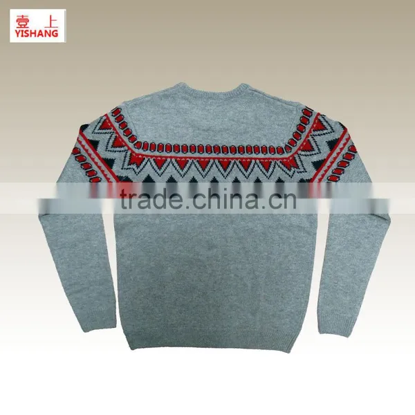 Jacquard Sweater 85%Wool 15%Acrylic Men's Fashion Sweater photo-2