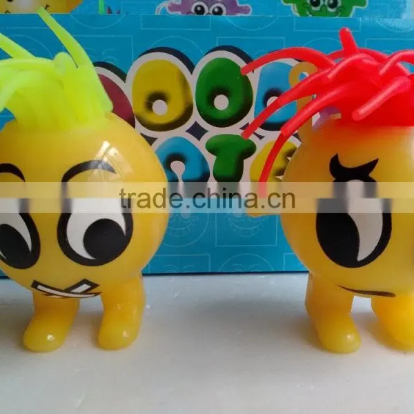 TPR Bounce Ball Emoji Keychain Flashing Bounce Ball Skip Ball photo-3