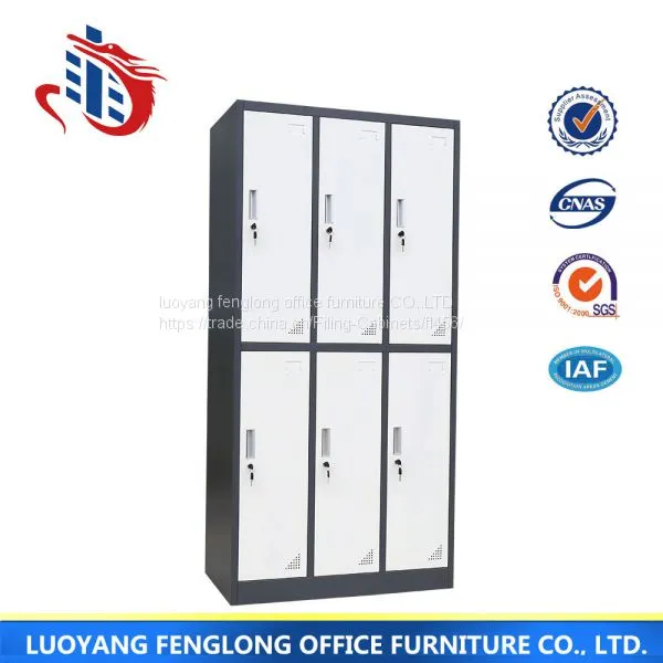 Chinese Furniture KD 6 Door Storage Wardrobe Color Metal Used School Lockers photo-4