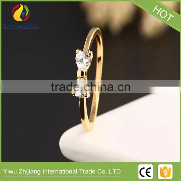 Wholesale Hot Gold Bowknot Ring Wedding Zircon Rings Women Jewelry photo-2