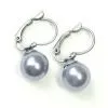 Pearl Hematite Bead Burnish Silver Earring Set