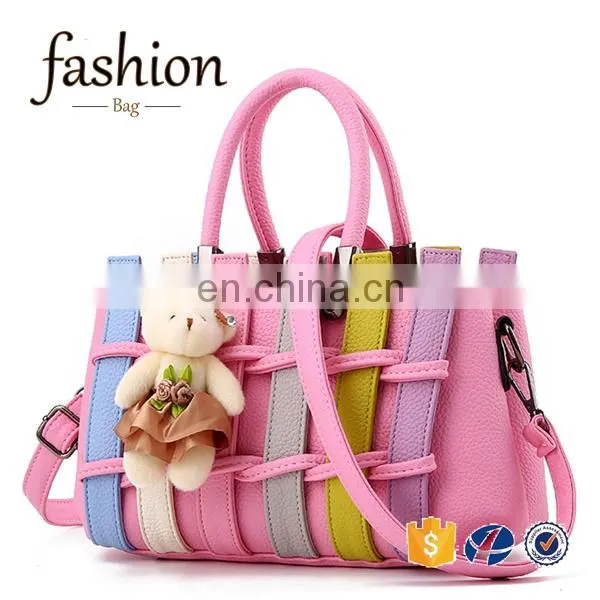 CR in Time Reply New Product Elegance Women Hand Bag With Bear Long Strap Shoulder Bags Cheap Leather Purse Vintage photo-3