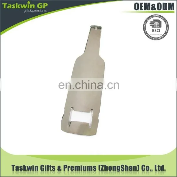 Plating Siliver Beer Shape Bottle Opener Magnet Metal Bottle Opener With Printing Logo photo-2