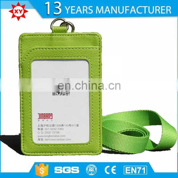 Custom Leather id Card Holder Lanyard photo-3