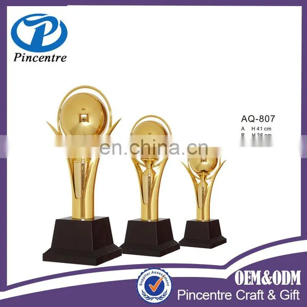 Wholesale Custom Electroplating Soccer Awards Metal Football Sport Trophy Made in China photo-2