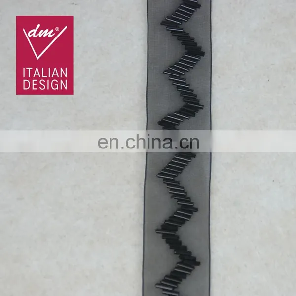 Italy Design v Shape Beaded Lace Trim photo-5